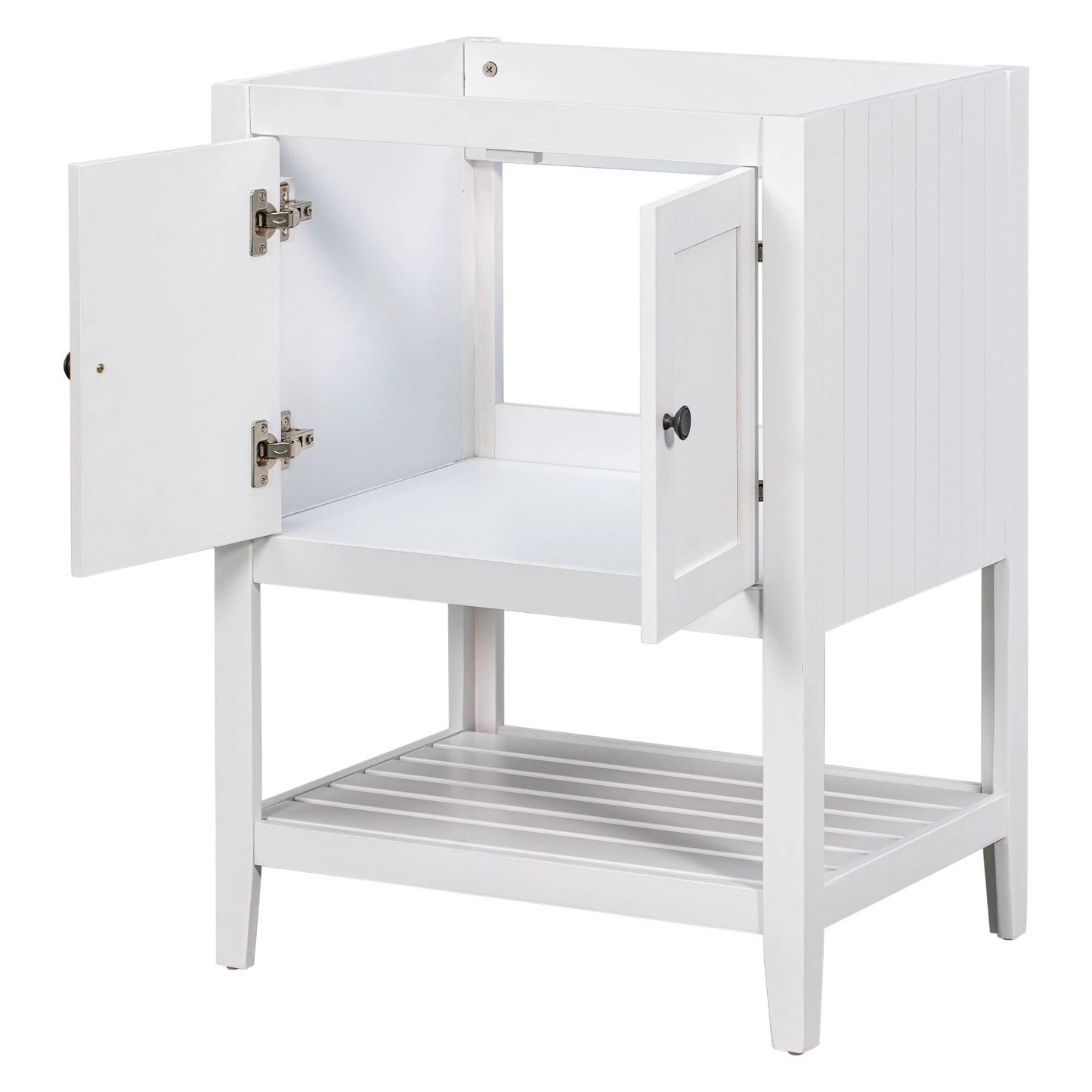 24" Bathroom Vanity Base Only, Soild Wood Frame, Bathroom Storage Cabinet by eprolo