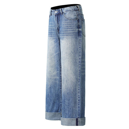 Vaqueros de mezclilla lavados azules