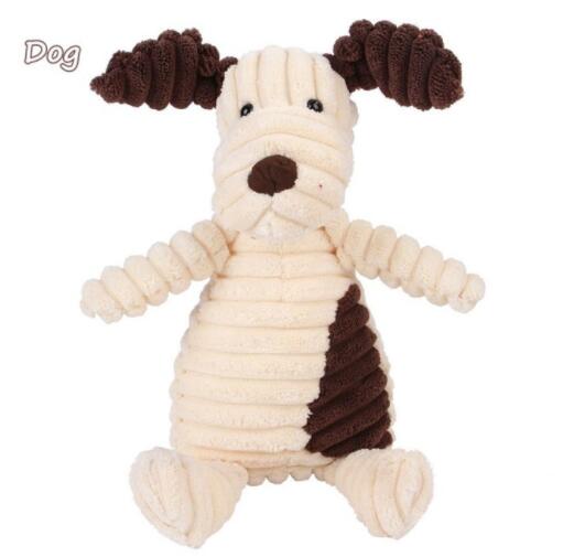 Peluche sonore pour animaux de compagnie pour le nettoyage et l'entraînement des dents du chien
