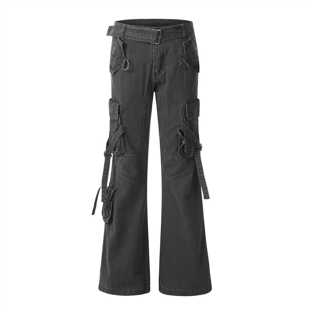 Tactical pocket strap work pants men's denim pants by eprolo