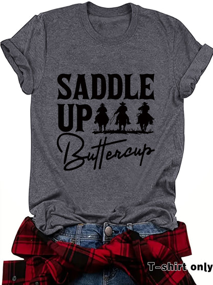 Camisa vaquera de manga corta estilo Western