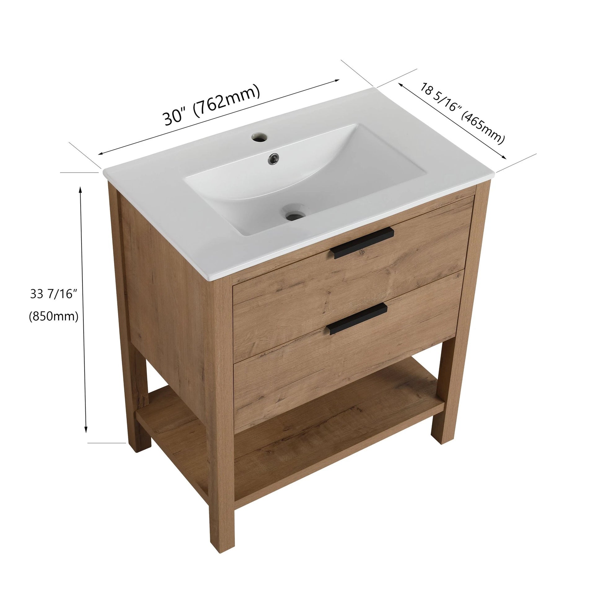 30 Inch Bathroom Vanity Plywood With 2 Drawers by eprolo