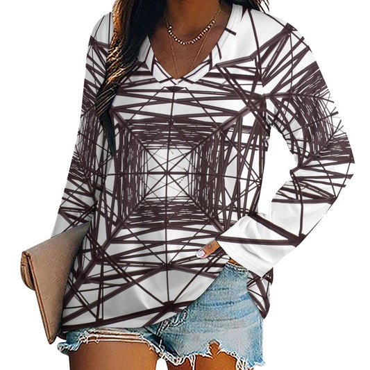 T-shirt ample à manches longues pour femme