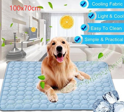 Tapis rafraîchissant en soie glacée pour chien, chat et autres animaux de compagnie, idéal pour l'été