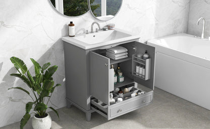 30inchgrey Bathroom Vanity with Sink by eprolo