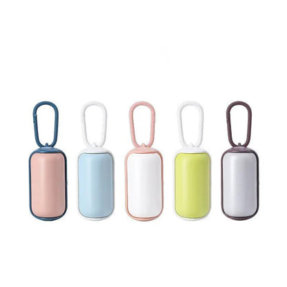 Portable poop bag dispenser set of 5 in assorted colors by AdTec