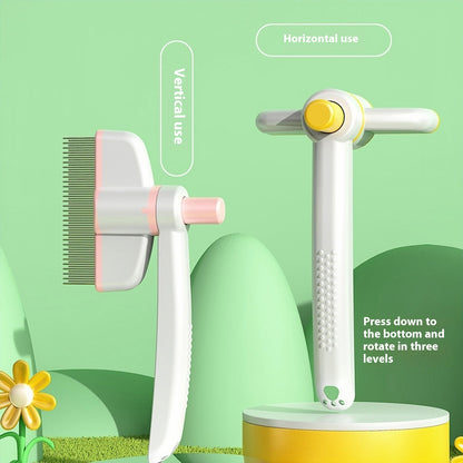 Peine para gatos, eliminación de nudos, pelo flotante, mágico, peine para perros y gatos de pelo largo, auto-limpiante, accesorios de aseo, cepillo para eliminar pulgas, productos para mascotas.