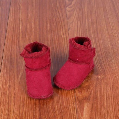 New Fur Integrated Soft Bottom Anti-skid Baby Shoes