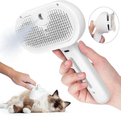 Pulverizador para mascotas Peine eliminador de pelo para mascotas Cepillo de limpieza Accesorios para gatos Herramientas de aseo para perros Peine humidificador de niebla de agua para desenredar Suministros para mascotas