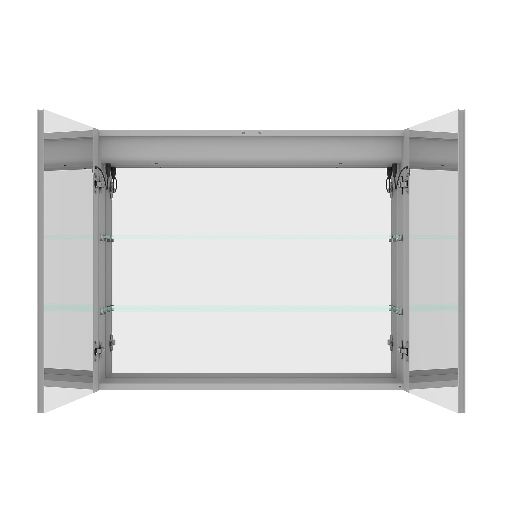 36 x 30 inch Medicine Cabinet with LED Vanity Mirror Anti-Fog Recessed or Surface Mount Waterproof DimmableAluminum 3000K~6000K Lighted Double Door Bathroom Cabinet with Touch Switch by eprolo