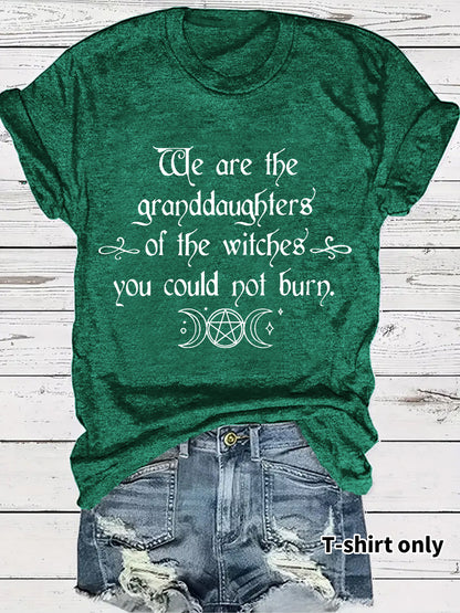 Moon letter printed T-shirt short sleeved loose T-shirt