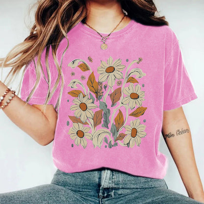 Camiseta lavada y usada con camiseta estampada