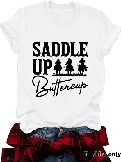 Camisa vaquera de manga corta estilo Western