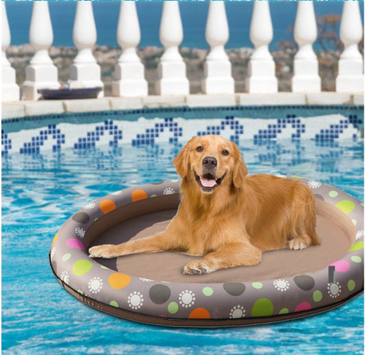 Hamac gonflable pour chien, matelas flottant pour piscine, bouée de printemps/été