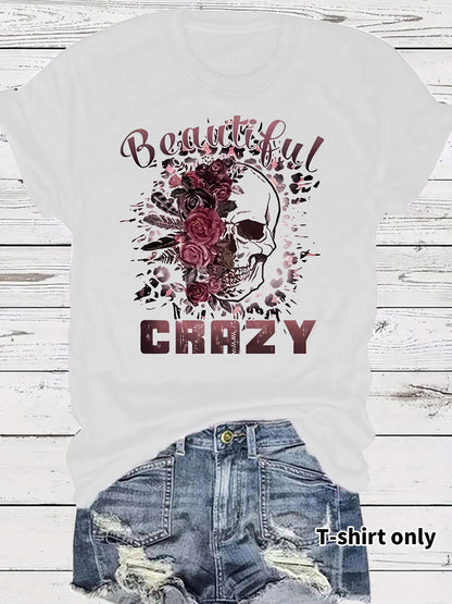 Camiseta con estampado de calavera