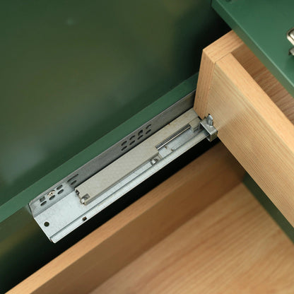 30-Inch Green Bathroom Vanity with Ceramic Sink and Ample Storage - Ideal Choice for Small Bathrooms by eprolo