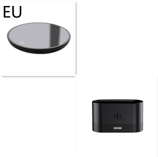 Difusor de Aroma con Luz de Llama, Humidificador de Niebla, Difusor de Aromaterapia con Protección de Apagado Automático sin Agua para Spa, Hogar, Yoga, Oficina