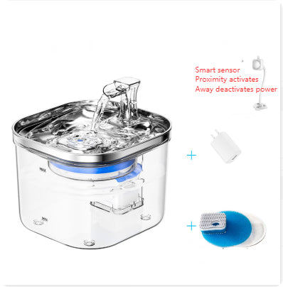 Distributeur d'eau intelligent à circulation automatique en acier inoxydable pour chiens et chats, fontaine pour animaux de compagnie