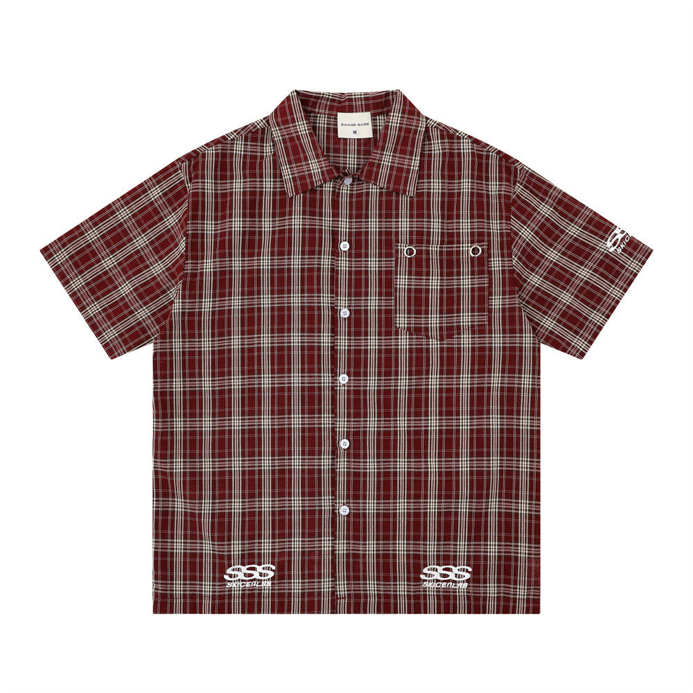 Chemise écossaise à manches courtes
