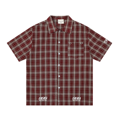 Chemise écossaise à manches courtes