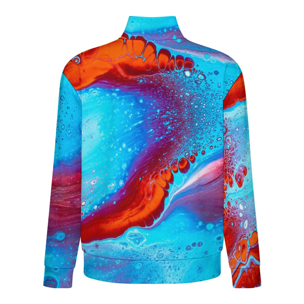 Men's stand-up collar long-sleeved sweatshirt