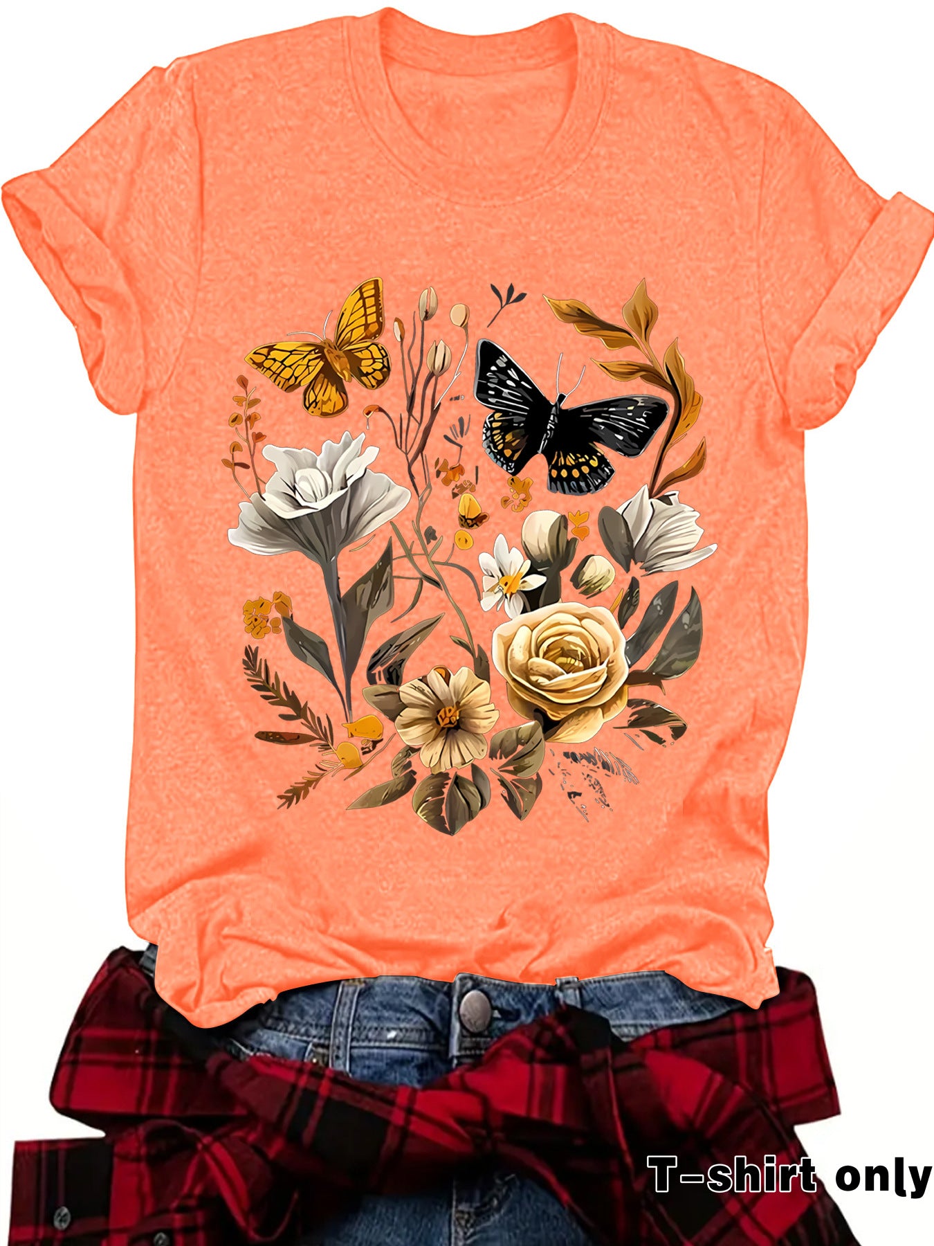 Camiseta de mariposa para mujer
