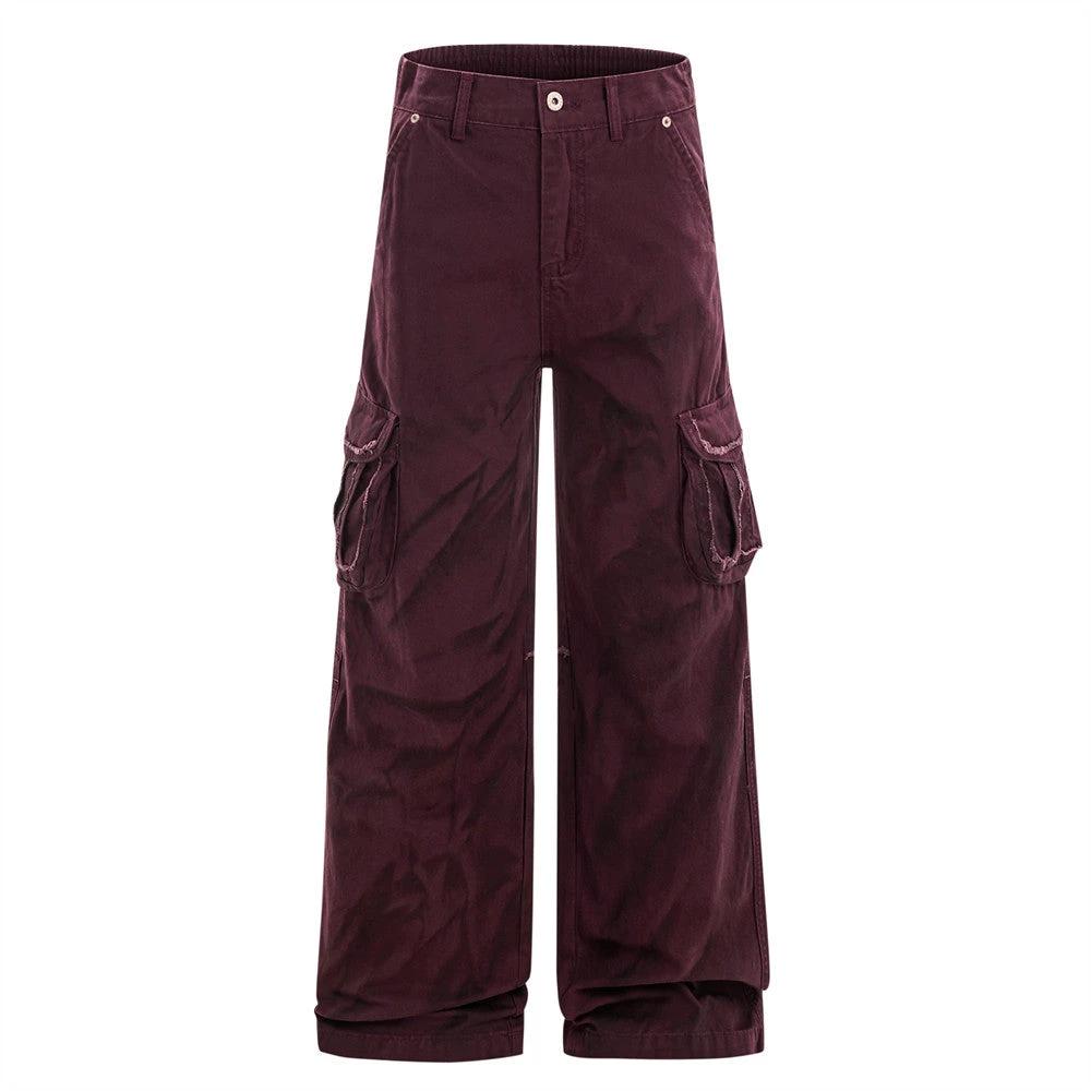 Wrinkled Scraped and Worn Wide Leg Pants by eprolo