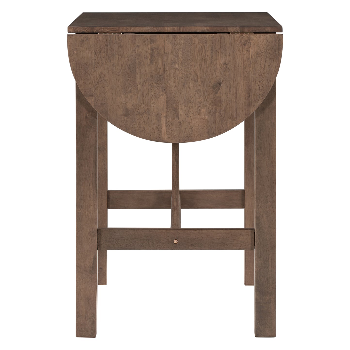 Ensemble de salle à manger 3 pièces en bois à hauteur de comptoir avec rallonge pliable