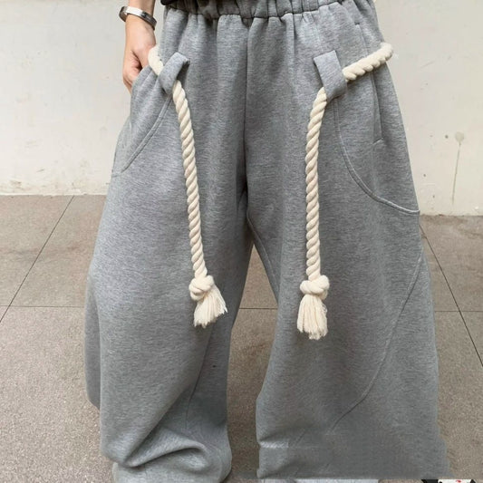 Athleisure Streetwear Sassy Summer Thin Loose Cut-Out Pants