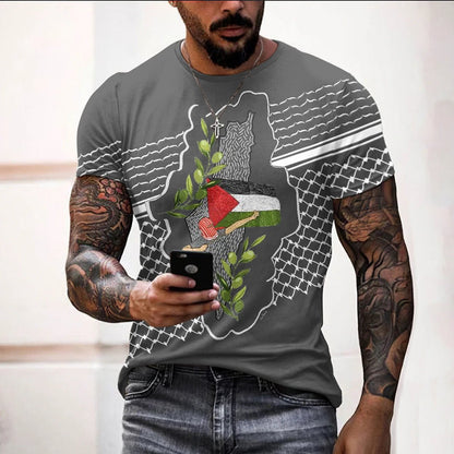 3D printed T-shirt men's summer Viking top casual short sleeved shirt by eprolo