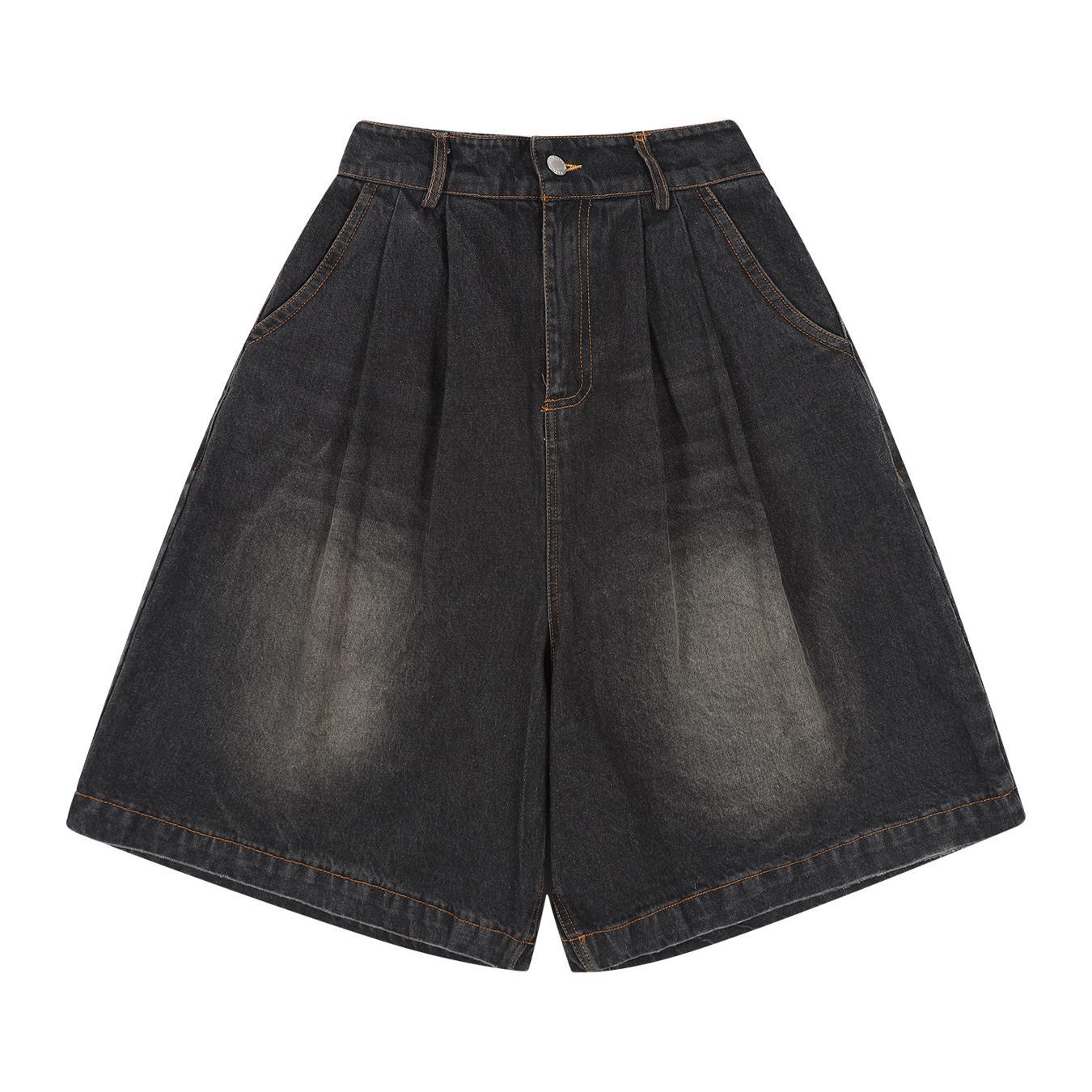 Jeans cortos de pierna ancha