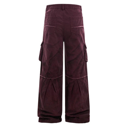 Wrinkled Scraped and Worn Wide Leg Pants by eprolo