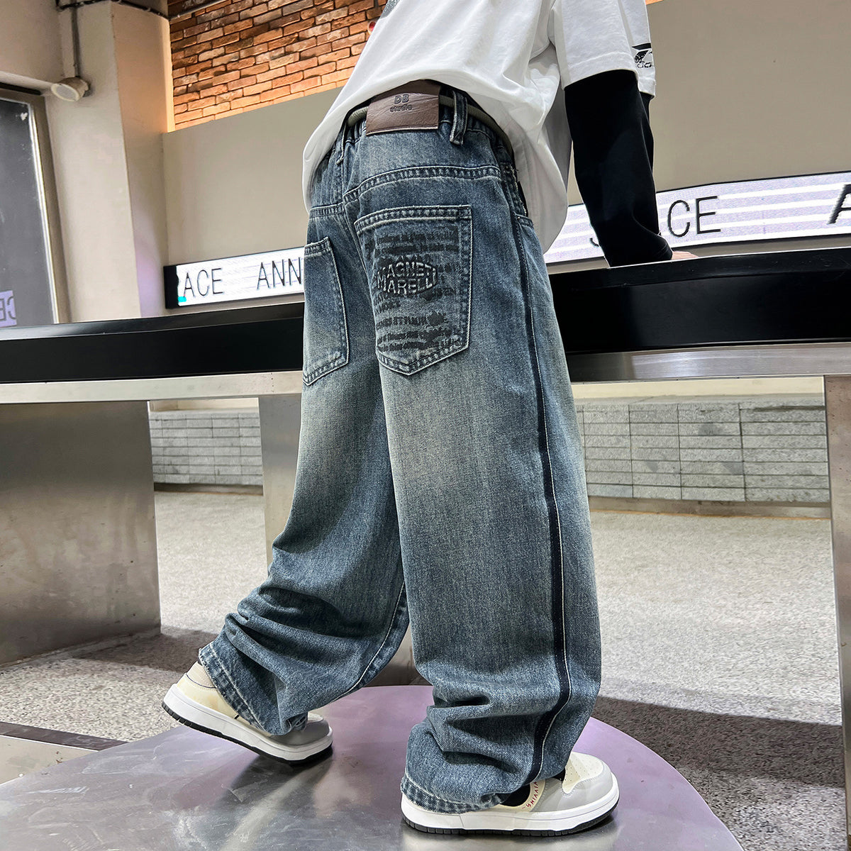 Boys Casual Loose Fit Denim Long Pants