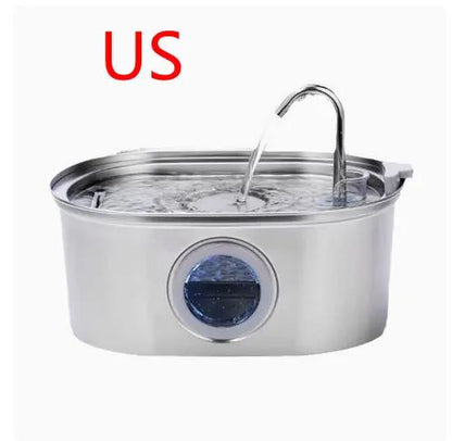 Water Feeder Stainless Steel Pet Water Dispenser by AdTec with fountain spout