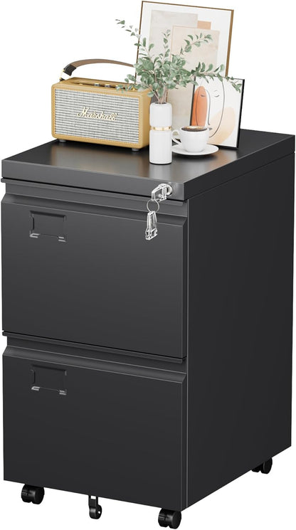 2 Drawer Mobile File Cabinet