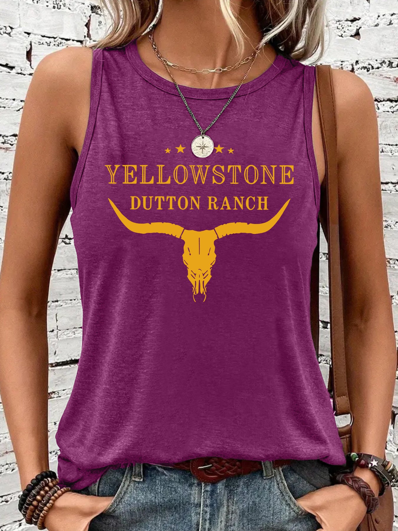 Chaleco vaquero estampado del Oeste