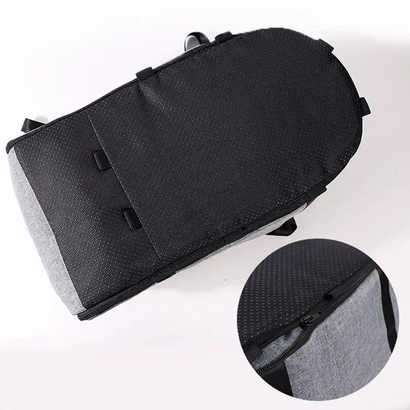 Outdoor Pet Kennel Four Seasons Universal, black fabric with grey base and zippered access.