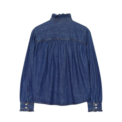 Discover effortless style with this casual black denim shirt,