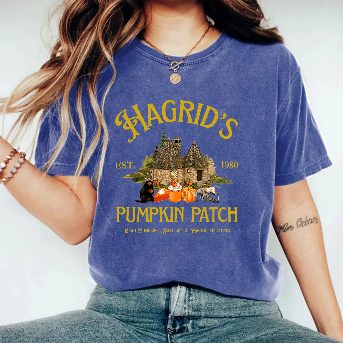 HAGRID'S Printed T-shirt Short Sleeve Loose T-shirt