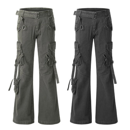 Tactical pocket strap work pants men's denim pants by eprolo