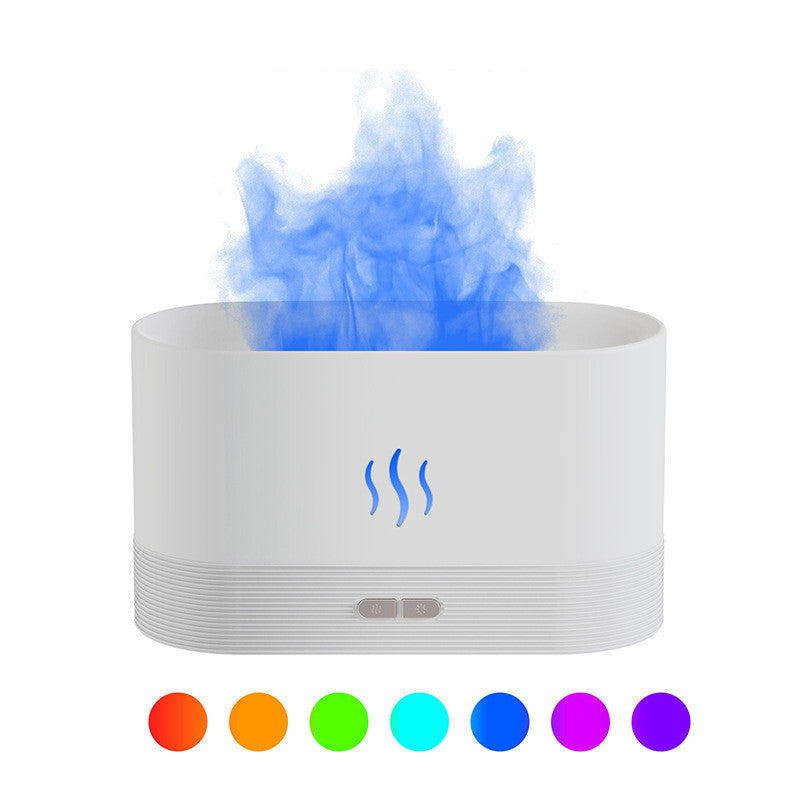 Difusor de Aroma con Luz de Llama, Humidificador de Niebla, Difusor de Aromaterapia con Protección de Apagado Automático sin Agua para Spa, Hogar, Yoga, Oficina