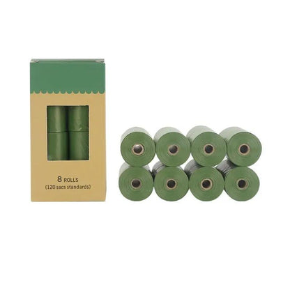 EPI Environmentally Friendly Degradable Pet Garbage Bags by AdTec, green 8-roll box set