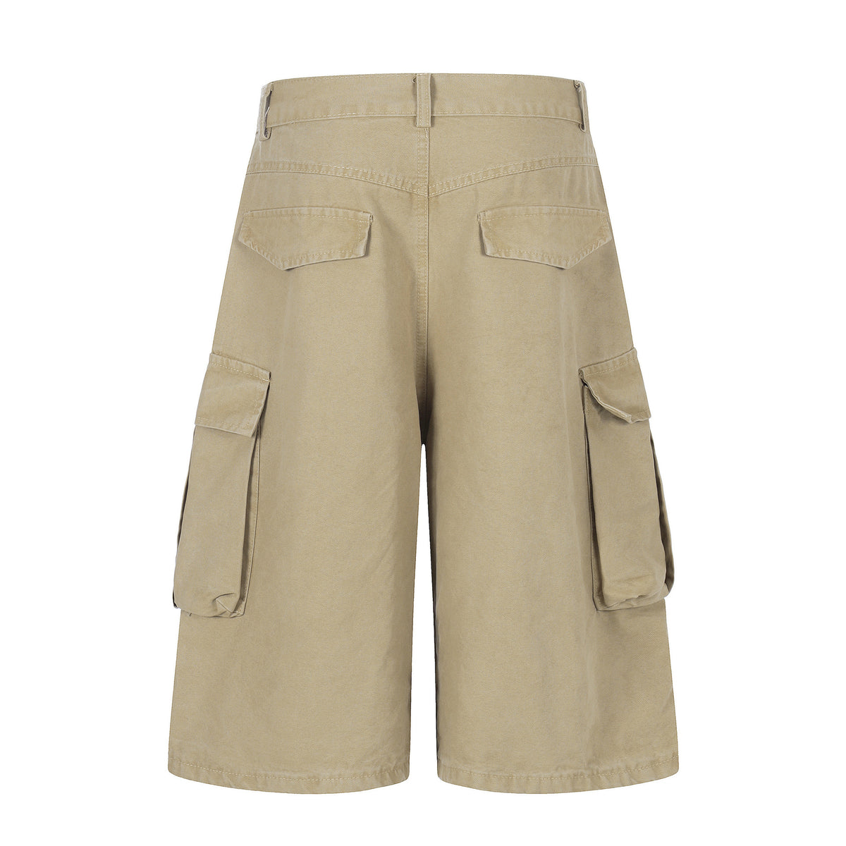 Shorts Unisex Multi-Pocket Wide Leg Slimming Versatile Vintage Casual Mid-Length Pants