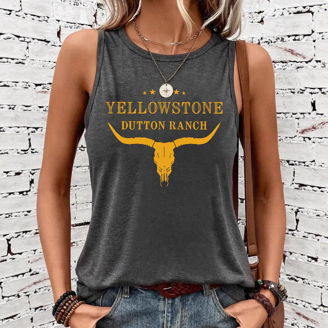 Chaleco vaquero estampado del Oeste