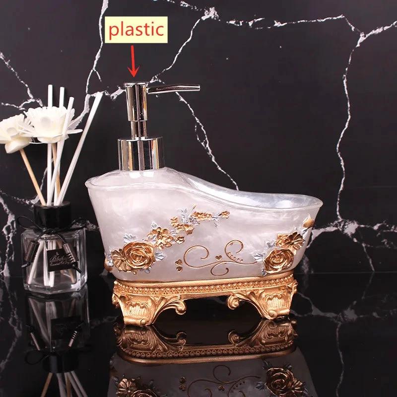 European Liquid Soap Bottle Resin Bathtub Shape Bathroom Sanitizer Bottles Shampoo Shower Gel Wristband Dispenser Accessories by eprolo