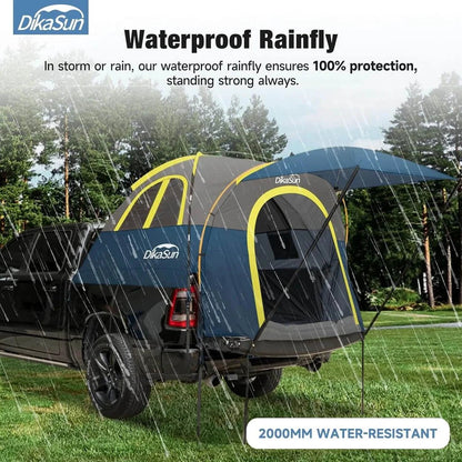 5.5-6.7ft Pickup Truck Bed Tent with Awining Navy by eprolo