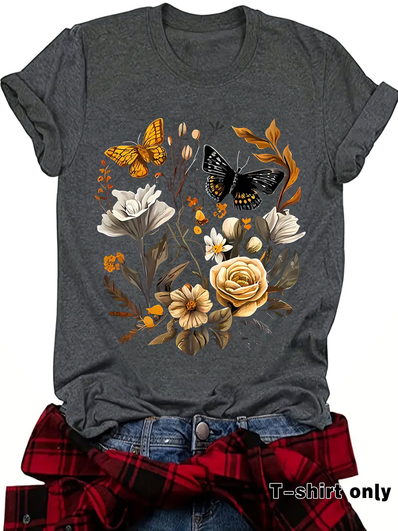 Camiseta de mariposa para mujer