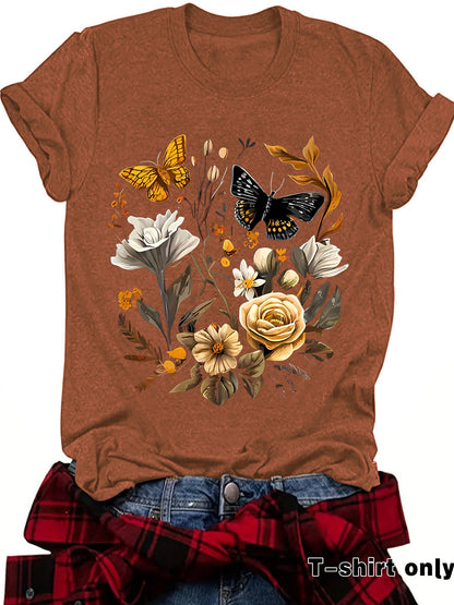 Camiseta de mariposa para mujer