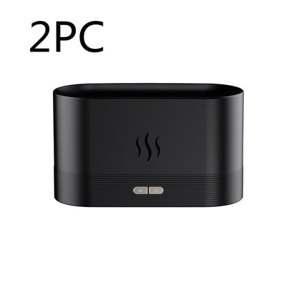 Difusor de Aroma con Luz de Llama, Humidificador de Niebla, Difusor de Aromaterapia con Protección de Apagado Automático sin Agua para Spa, Hogar, Yoga, Oficina