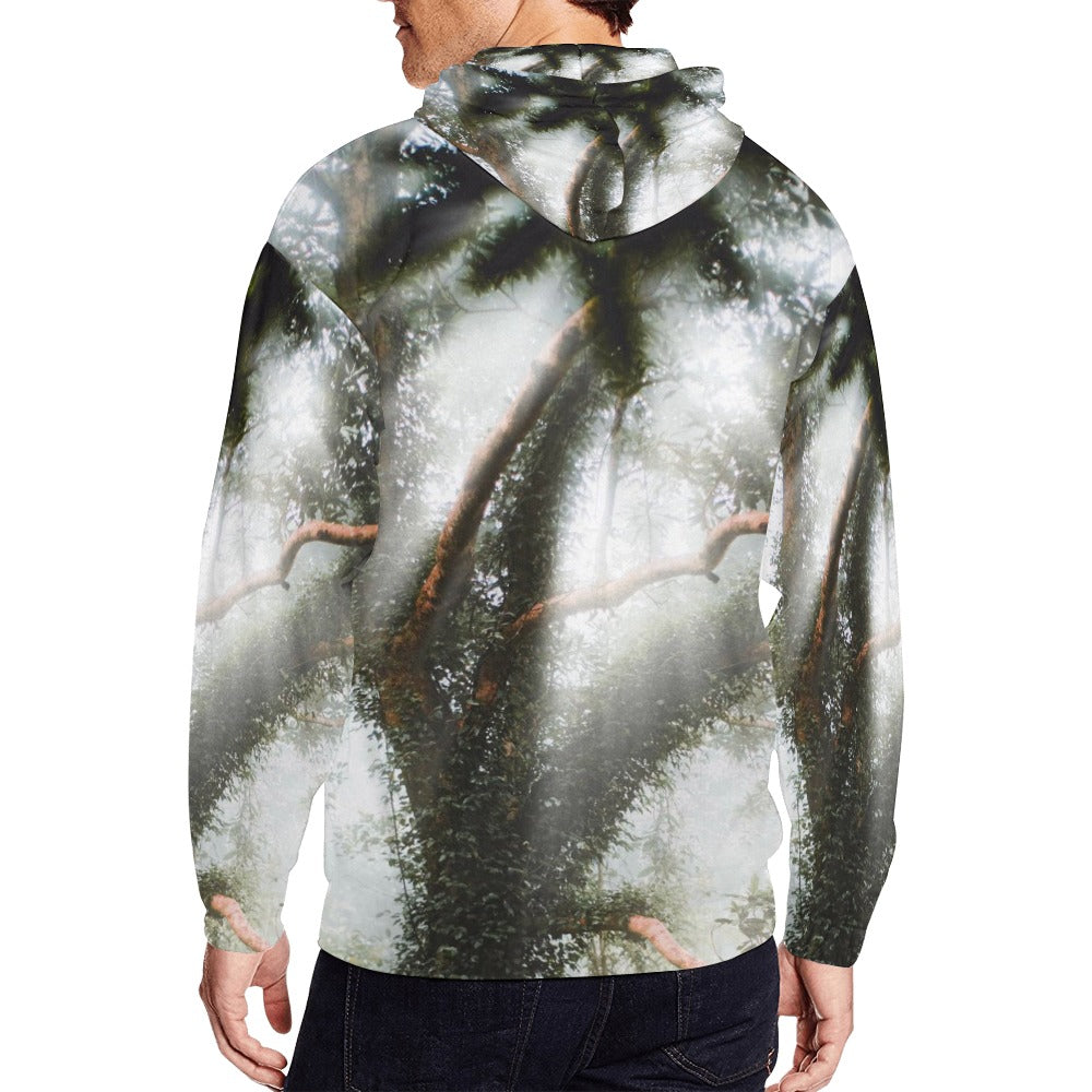 Men's All Over Print Full Zip Hoodie (Model H14)